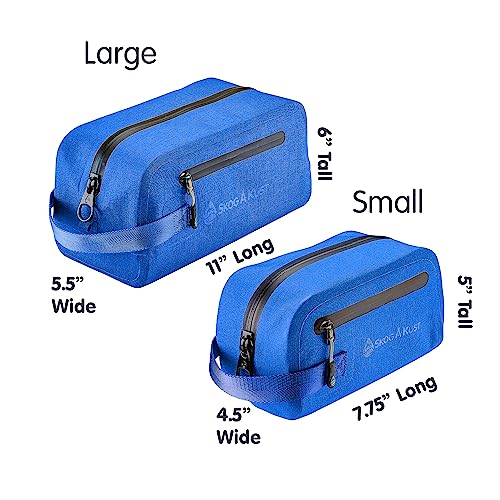 Skog Å Kust DoppSak Waterproof & Leak-proof Travel Toiletry Bag (Blue, Small) - color: Blue, size: Small