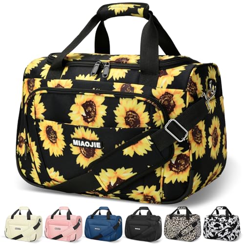 Underseat Carry On Luggage Lightweight Travel Tote Weekender Bag Overnight Duffle Bag for Travel, Travel Essentials Personal Item Travel Bag for Women and Men, Sunflower-16Inch - color: Sunflower, size: 16IN
