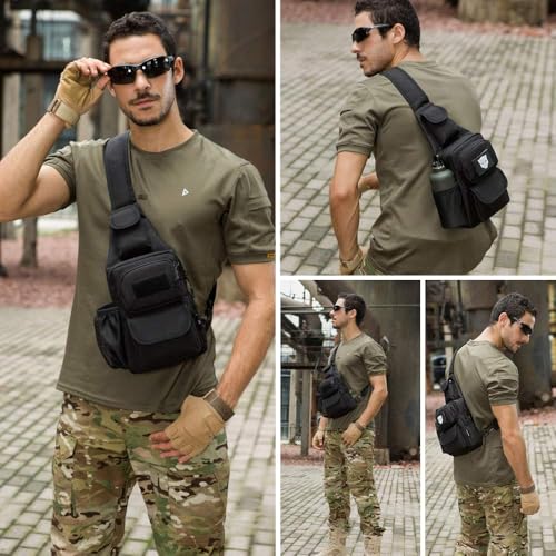 Sling Bag Crossbody Backpack for Men,Handiness Skiing Sling Bag, Lightweight Daypack for Hiking Travel (Color 6) - color: Color 6