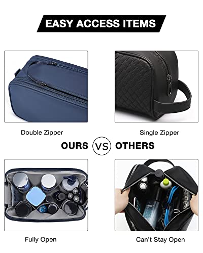 BAGSMART Toiletry Bag for Men, Travel Toiletry Organizer Dopp Kit Water-resistant Shaving Bag for Toiletries Accessories, Door Room Essentials,Navy Blue-large - color: Navy Blue, size: Large
