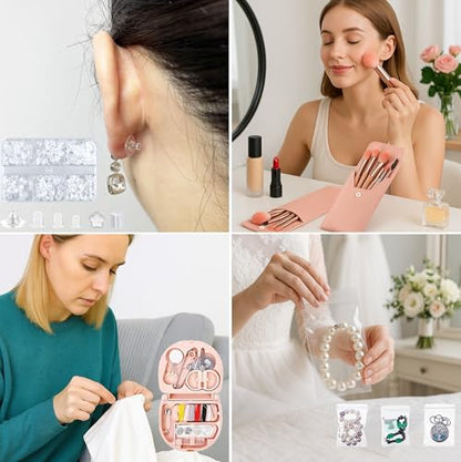 Emergency Kit for Women – Mini Emergency Kit with 50+ Essentials, Bridal & Wedding Day Survival Kit, Travel Safety Kit, Compact Women’s Emergency Kit - style: Prink