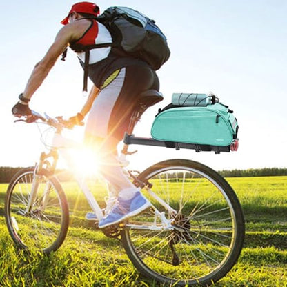 MOSISO Bike Rack Bag, Waterproof Bicycle Trunk Pannier Rear Seat Pouch Cycling Bike Carrier Backseat Storage Luggage Saddle Shoulder Bag - color: Turquoise