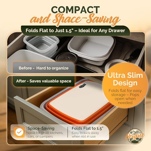 XL BBQ Prep Tub with Lid, 16L Collapsible Marinating Container & Cutting Board - Foldable Food Basin for Meat Prep Tub - Grill Station for Outdoor Cooking, Camping - BBQ Food Storage Tray