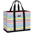 SCOUT Original Deano Tote - Durable Lightweight Open Top Beach, Pool & Lake Bag, Inside Zip Pocket, Folds Flat - color: Ripe Stripe