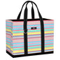 SCOUT Original Deano Tote - Durable Lightweight Open Top Beach, Pool & Lake Bag, Inside Zip Pocket, Folds Flat - color: Ripe Stripe