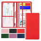 Valardoh Premium Car Registration and Insurance Card Holder, Car Document Holder for Cards, Driver License & other Essential Documents (Red) - color: Red