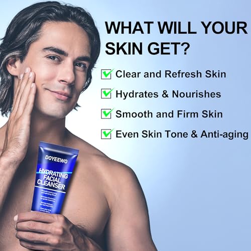 Fathers Day Gifts for Dad Husband,Skin Care for Men, Hydrate, Firm, Anti-Aging & Wrinkle Mens Self Care Facial Face Routine Kit,Birthday Valentines Gift Baskets for Young Men Him Teen Boy Boyfriend - size: Skin Care Kit