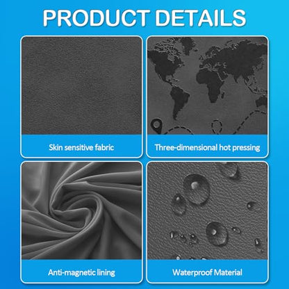 Passport Holders, RFID Blocking Credit Card Holder, PU Leather Vaccine Card Holders for Travel with Magnetic Buckle, Travel Must Haves Cruise Ship Essentials for Men, Women (Black) - color: Black