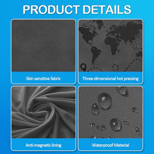 Passport Holders, RFID Blocking Credit Card Holder, PU Leather Vaccine Card Holders for Travel with Magnetic Buckle, Travel Must Haves Cruise Ship Essentials for Men, Women (Black) - color: Black