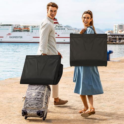 MISSLO 54" Garment Bags for Travel for Women Waterproof Dress Bags for Gowns Long Dress Cover for Gowns, Coats, Suits, Black, 3 Packs - size: 54 inch