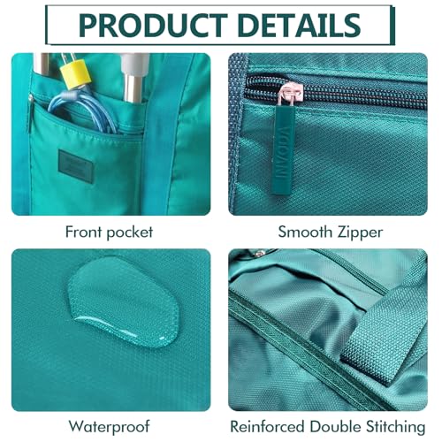 Travel Duffel Bag Lightweight Foldable Travel Bag for Women and Men Waterproof Tote Carry On Luggage Weekender Overnight Bag (Green) - color: Green