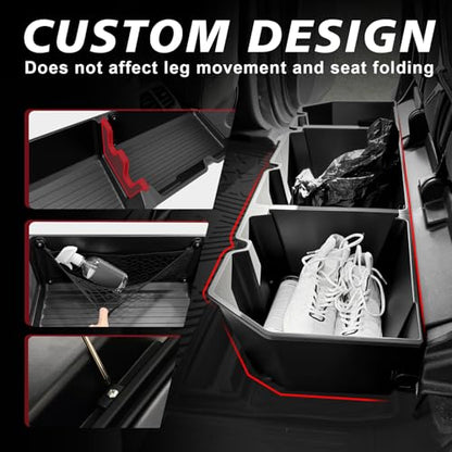 VaultsOnWheels Under Seat Storage Box Compatible with 2026 2025 2024 2023 2022 2017-2021 Honda Ridgeline Accessories Custom Fit Durable Detachable Rear Underseat Organizer - size: Ridgeline|2017+|Rear underseat storage