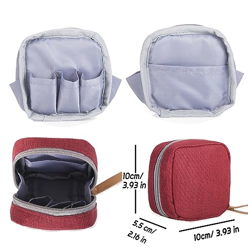 Hekyip Mini Cosmetic Bag, Travel Makeup Pouch, Portable Waterproof Cosmetic Pouch for Ladies Women, Mini (Mini Red) - color: Mini Red