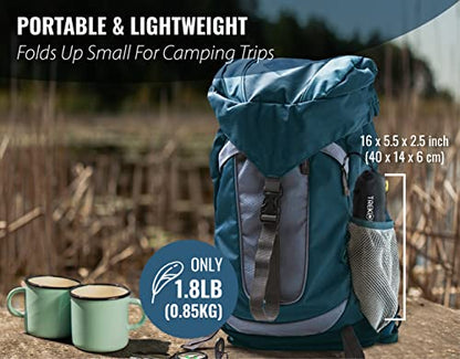 TREKOLOGY Small Camping Table - Beach Table that Fold Up - Lightweight, Foldable, Potable Folding Small Outdoor Table - for Camp, Hiking, Campers & Summer Outing Trip - color: Obsidian Black