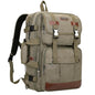 WITZMAN Canvas Travel Backpack for Men Large Laptop Backpack Fit 16 inch Carry-on Airline Approved Convertible Shoulder Rucksack(A6617-3 Army Green) - color: Army Green