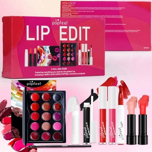 FantasyDay All in One Makeup Kit for Women Full Kit Girls Makeup Gift Sets Xmas Essential Bundle Include Eyeshadow Palette Lipstick Blush Concealer Eyeliner Mascara Foundation Brush Eyebrow Pencil - color: SET006D