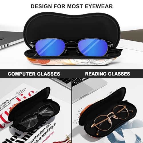 Sunglasses Soft Case, Ultra Light Portable Neoprene Zipper Glasses Case for Men Women - color: Colorful Flower