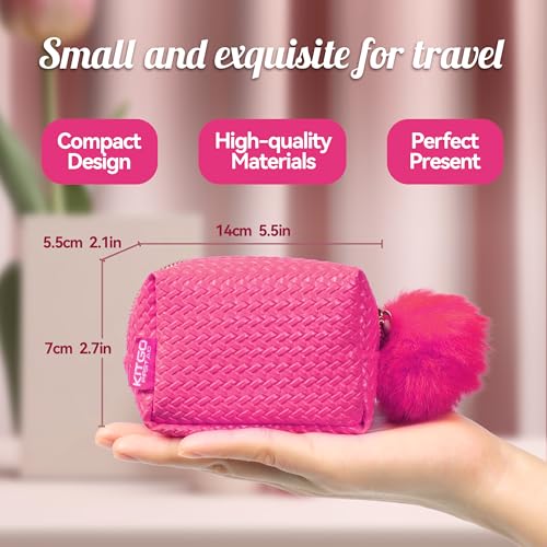 Kitgo Mini First Aid Emergency Clutch Kit -Mother Day Gift Compact Safety Pouch Party Bag with 27 Essential Items for Girl Lady Mother Wife Nurse for Girl Lady Mother Wife Nurse - color: Rose Red