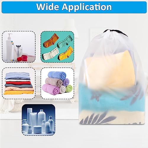 COIDEA, Waterproof Travel Drawstring Shoe Bags for Packing, Storage, Travel Essentials for Men and Women, 15.7 x 11.8 inches, Clear, 5 pieces - color: Clear, style: 5 Pack