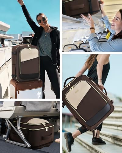LOVEVOOK Travel Backpack for Women, 40L Carry On Backpack Flight Approved, Large Personal Item Bag Fits 17 inch Laptop, TSA Approved Luggage with 3 Packing Cubes,Waterproof Weekender Gym Essentials - color: Apricot-coffee, size: 40L