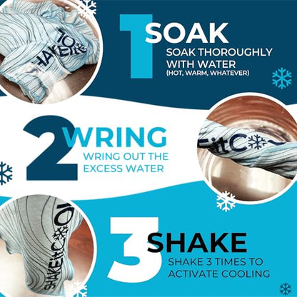 SHAKEitCOOL Original Cooling Towel – Soft, Lightweight, Heat Relief – Perfect for Biking, Running, Yoga, Gym, Gardening – Grand Slam - color: Grand Slam