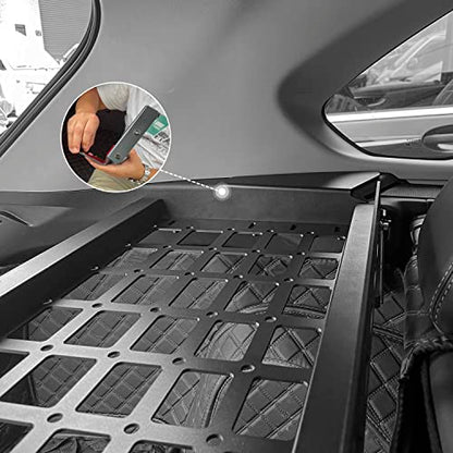 HIGH FLYING for Toyota RAV4 2019-2025 Car Accessories Modular Storage Molle Panel Cargo Shelf Organizer Luggage Carrier Rack Aluminum Alloy (with Split Cross Bar) - size: 2019-2025 with Split Cross Bar
