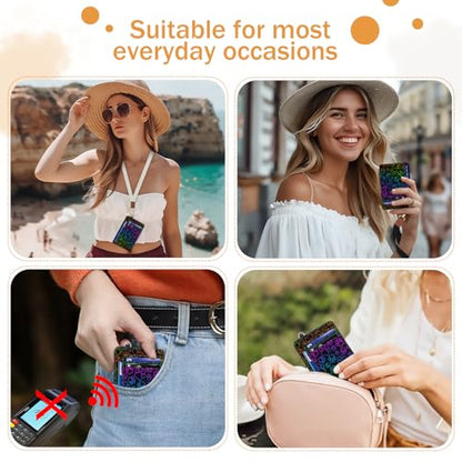 Yonlevres Credit Card Holder Slim Wallet, Puppy Dog Paw RFID Wallet Women Front Pocket Small Card Holder, Travel Cute Funny Thin with ID Window PU Leather RFID Blocking Case Organizer Gifts - color: Dog Paw