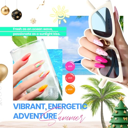 beetles Gel Polish Set Vivid Seasons - Spring Gel Nail Polish Set 36 Colors Pink Yellow Green Purple Jelly Shades 45pcs with Base & Top Coat UV LED Soak Off DIY Salon Summer Gift for Women & Girls - color: 0-1-Vivid Seasons