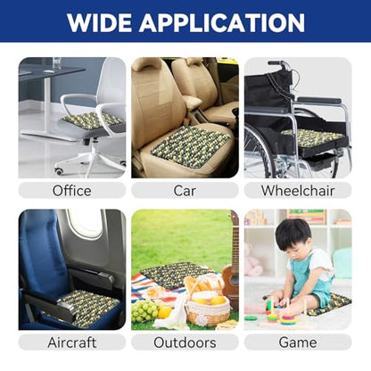 Seat Cushion for Long Sitting Hours on Office & Home Chair, with 3D Non-Slip for Office Chair Cushions, Car Seats, Airplane Seat, Wheelchair, Desk Chair,Cushion Lab, Long Trips (Green) - color: Green