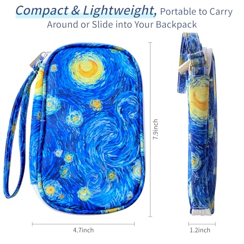 Electronics Organizer Travel Case, Cable Organizer Travel Essentials Tech Pouch,Suitable for Charger, Cable, Phone，Flash Drive,Starry Sky - color: Starry Sky