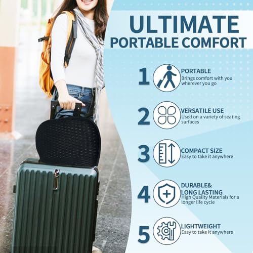 Portable 3D Breathable Seat Cushion – Foldable, Soft & Lightweight for Airplane Travel Stadium Cushion