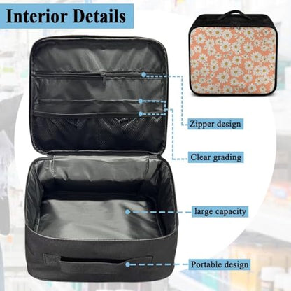 Empty First Aid Bag Daisy First Responder Case for Emergency Teams and Family Use Includes Modular Inserts Wear Resistant Zippers Breathable Back Panel - color: Daisy