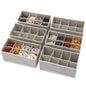 DIOMMELL Set of 6 Foldable Cloth Storage Box Closet Dresser Drawer Organizer Fabric Baskets Bins Containers Divider for Clothes Underwear Socks Lingerie Clothing, Grey 00-0600 - color: Light Grey