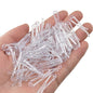 HAHIYO 1.5inch/38mm 200Pcs Clear Plastic U Shape Alligator Clip, Clothespin Fabric Clip Garment Shirt Folding Clip Toothless for Sewing Room Folding Sock Tie Pant Securing Fabric to Comic Book Board - size: Clear - 1.5 inches - 200 Count - Toothless