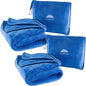 BlueHills 2-Pack Premium Soft Travel Blanket Pillow Airplane Blanket in Soft Bag Pillowcase with Hand Luggage Belt and Backpack Clip, Compact Pack Large Blankets for Any Travel Royal Blue T015 - color: Royal-2pk-t015