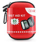 I GO 85 Pieces Hard Shell Mini Compact First Aid Kit, Small Personal Emergency Survival Kit for Travel Hiking Camping Backpacking Hunting Marine Car - color: Red
