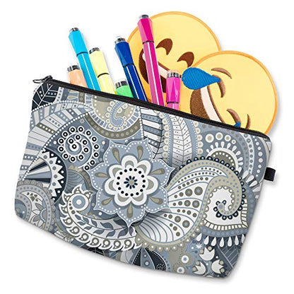 Deanfun Cosmetic Bag for Women, Mandala Flowers Waterproof Makeup Bags Roomy Toiletry Pouch Travel Accessories Gifts (51559) - color: 51559