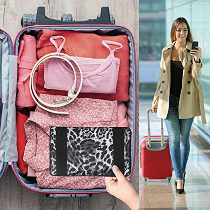F.FETIVIN Travel Foldable Waterproof Duffel Bag - Lightweight Carry on Luggage Tote Duffel Bag(Leopard Print) - color: A-Leopard Print