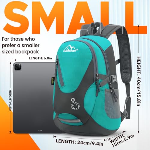 sunhiker Small Hiking Backpack Women Men 20L Lightweight Travel Backpack Daypack Casual Backpack For Cycling Outdoor Camping - color: Aqua Green