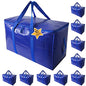 Moving Bags Heavy Duty Extra Large Cube Storage Tote for Space Saving, Traveling Organizer, with Zippers & Strong Carrying Handles (Set of 10) - color: 10-package-Blue