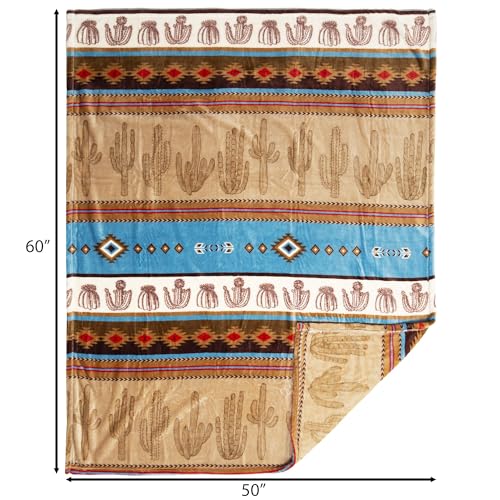 Carstens, Inc. Travel Blanket, Premium Compact 2-in-1 Airplane Blanket/Pillow, Cactus Stripe - color: Cactus Stripe