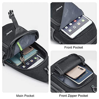 G4Free RFID Sling Bag Crossbody Backpack Small Chest Shoulder Bag Hiking Outdoor - color: Dark Grey