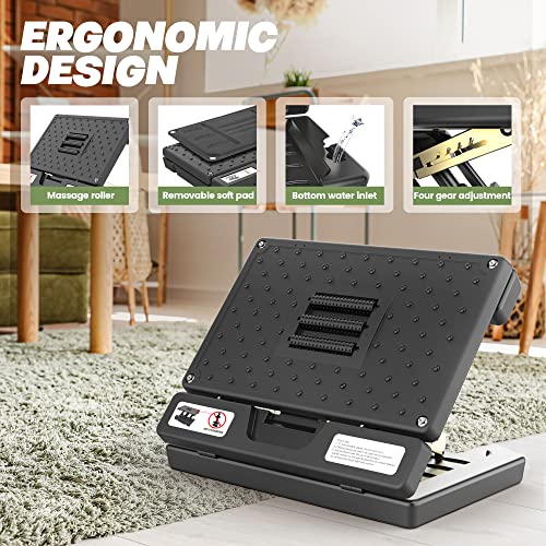 Foot Rest for Under Desk at Work,Height Adjustable footrest,with Massage Roller and Soft Pad,Foldable,Ergonomic,for Car,Office,Computer,Gaming,Adjustable Metal Frame,All-Season Use(Grey) - color: Hard Padded- Grey
