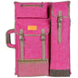 TRANSON Art Portfolio Case Artist Backpack Canvas Bag Large 26” x 19.5” - color: Magenta