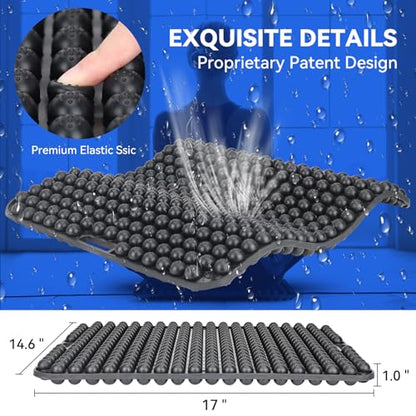 Seat Cushion for Long Sitting Hours on Office & Home Chair, with 3D Non-Slip for Office Chair Cushions, Car Seats, Airplane Seat, Wheelchair, Desk Chair,Cushion Lab, Long Trips (Black) - color: Black