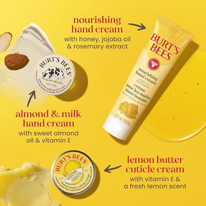 Burt's Bees Gifts Ideas, Tips and Toes Kit, 6 Travel Size Products - Pomegranate Moisturizing Lip Balm, 2 Hand Creams, Foot Cream, Cuticle Cream, and Hand Salve - size: 6 Count