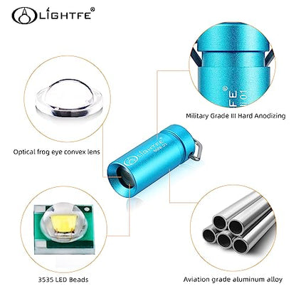 MINI01 Keychain Flashlight mini Keychain Light is Light, Small, and Bright (Mini01-Blue) - color: Mini01-Blue