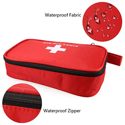 Compact First Aid Empty Pouch,Nylon Lightweight First Aid Bag for Emergency at Home, Office, Car, Outdoors, Boat, Camping, Hiking(Bag Only) - size: 9 x 4.7 x 2 inch