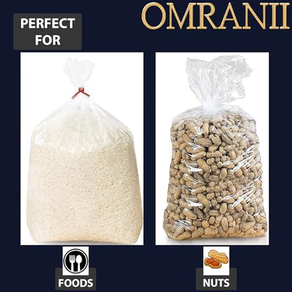 Clear Gusseted Bags 0.75 Mil, 8" X 4" X 12" & 500 Bags| LDPE Material, For Food Packaging, Storage & Display | Heat Sealable Plastic Bag, Ideal for Bakery, Deli, Snacks, and Commercial Use - size: 8" X 4" X 12" & 500Bags