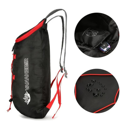 1PC Multifunctional Outdoor Folding Backpack - Lightweight, Waterproof, Durable for Hiking, Riding, and Travel, Blue - color: Blue